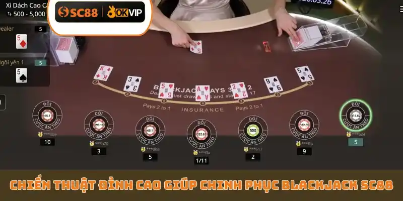 Chiến thuật đỉnh cao giúp chinh phục Blackjack SC88